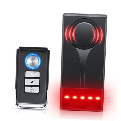 Car Anti-Theft Vibration Alarm,  108dB Automobile Vibration 1 Alarm(1 Remote)