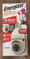 Energizer Smart Wi-Fi Indoor Outdoor Bulb Socket P/T Camera Free Shipping