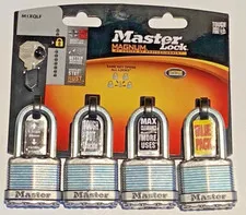 Master Lock Magnum 4 pack new- shared key for all four locks-  series M1XQLF