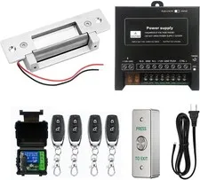 Remote Control Electric Strike Door Lock System 2200lbs Fail Secure 4 Remote