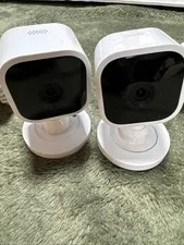 SET of 2  Blink Mini Compact Indoor Plug-in Smart Security Camera 1080p HD video