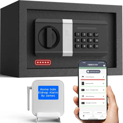 FORFEND Smart Home Safes | Wifi Safe Box App Unlock/Alarm | Voice Control, Kidna