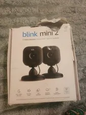 Blink Mini 2 Indoor Security Camera 2-Pack HD Night View Audio Black