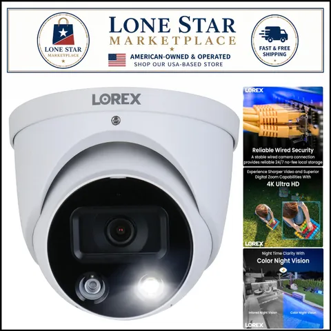 Outdoor Metal Dome Security Camera - 4K, Waterproof & Intelligent Detection