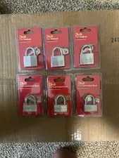 Do it 1-1/2 In. Lot of 6 Warded Steel and Hardened Steel Keyed Padlocks   