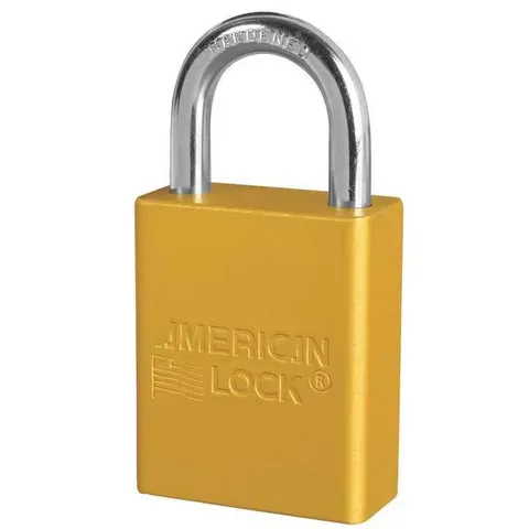 6 Pack American Lock A1105YLW Yellow Lockout Padlocks Keyed Different