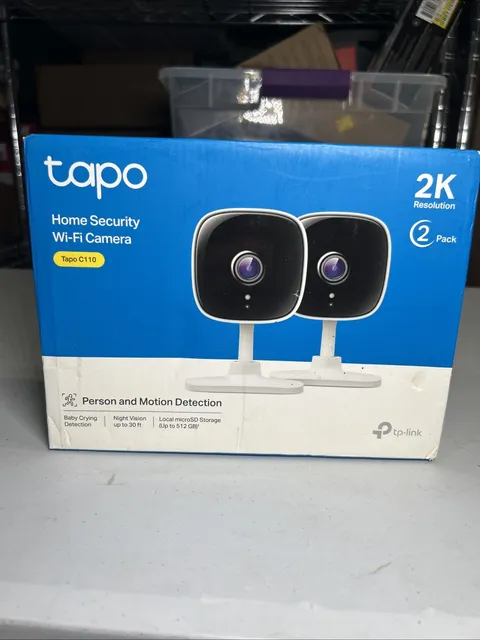 TP-LINK Tapo C110 2K Home Security Wifi Camera 2-Pack night Vision Motion Detect