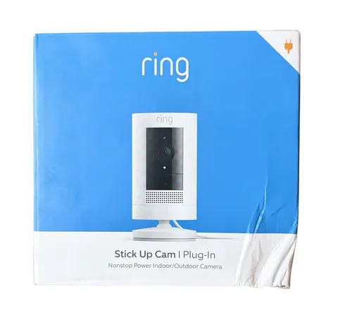 Ring Stick Up Cam Plug-In Indoor/Outdoor 1080p Wired Security Camera