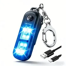 TECKNET Personal Safety Alarm 135dB Running Light & Alarm, Black 