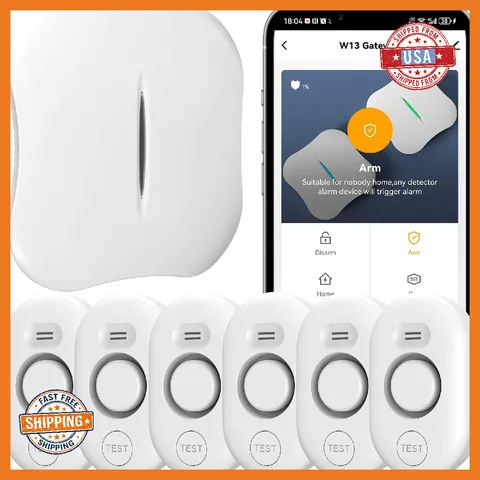 Metak Wifi Water Leak Detector For Home App Notification 1 2.4Ghz 6 Wd61 Sensor