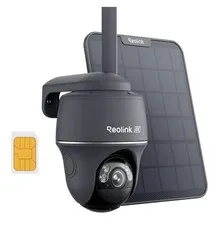 Reolink Go PT Ultra 4K 4G LTE Wireless Solar PTZ Outdoor Security Camera Gray