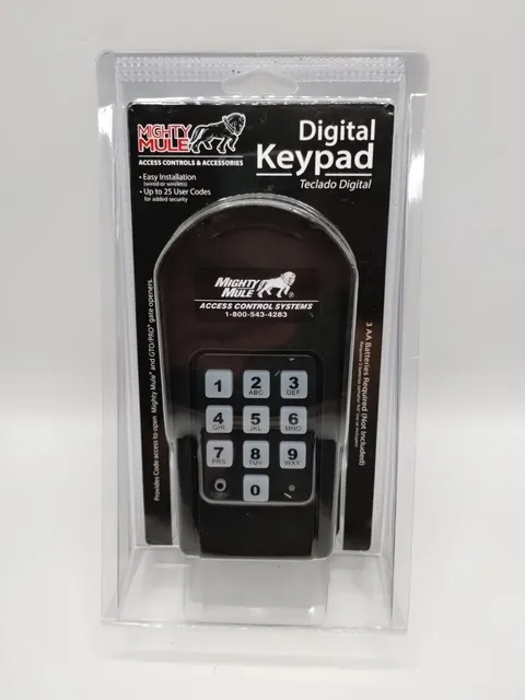 Mighty Mule Wireless Digital Keypad FM137 Black 25 Codes