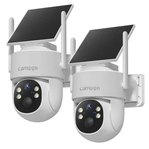2K Solar Security Cameras Wireless Outdoor, 5/2.4Ghz WiFi Cameras for Home Se...