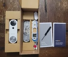 SimpliSafe Video Doorbell Pro SSDB3 Wired Security Camera White  NEW Open Box