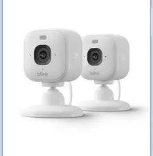 Blink Mini 2K+ Indoor Security Camera 2-Pack Plug-In WiFi Alexa BCM00800U