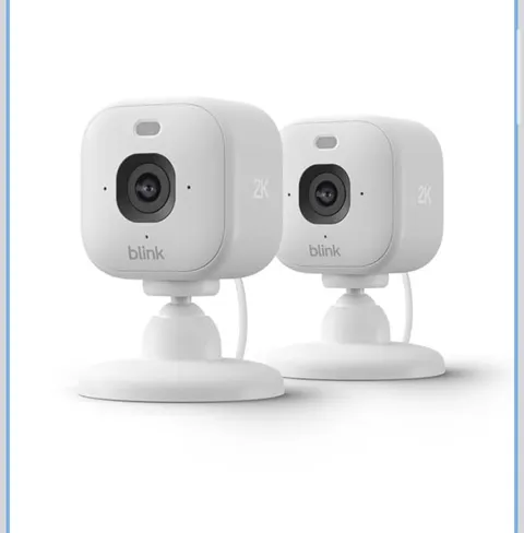Blink Mini 2K+ Indoor Security Camera 2-Pack Plug-In WiFi Alexa BCM00800U