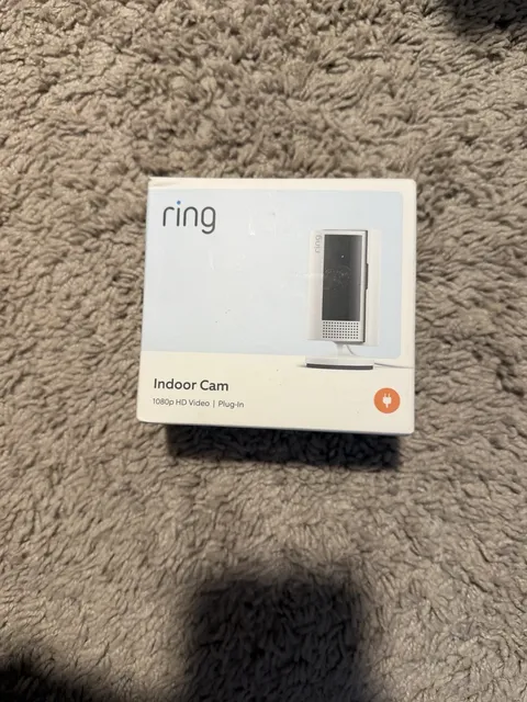 NEW - Ring Indoor Cam 2nd Gen 1080p HD Video Plug-In Security Camera - White