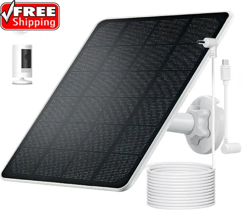 Ring Camera Solar Panel Charger, Compatible with Stick up Cam, Stick up Cam Pro,