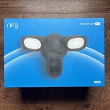 NEW! Ring-Floodlight Cam Wired Pro Outdoor Wi-Fi 1080p Surveillance Camera-Black