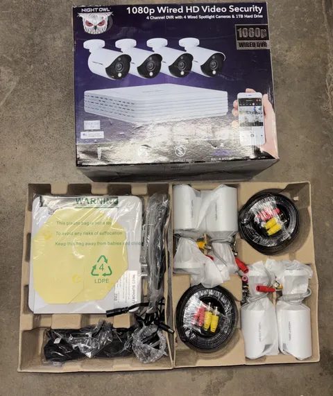 Night Owl WMBF-C241-4L 4-Channel DVR 1TB + 4 Camera 1080p Security System