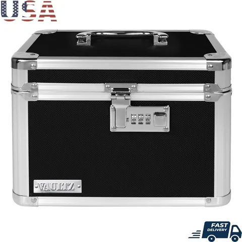 Durable Portable Combination Lock Box Documents Cash Valuables Safe Storage New