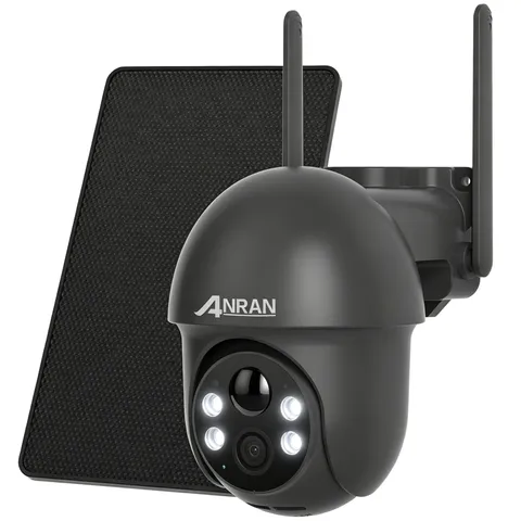 ANRAN Solar Security Camera Outdoor Wireless WiFi 360° Pan/Tilt Home 2 Way Audio