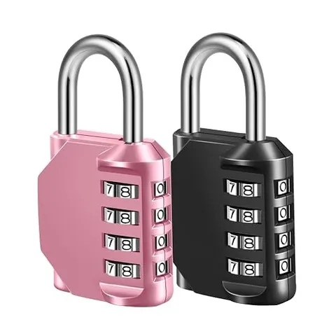 Fayleeko 4-Digit Combination Lock, Padlock for School, Gym, Fence, Toolbox (2