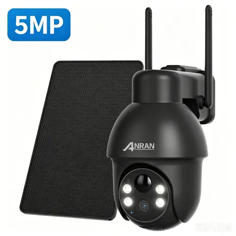 ANRAN 3K HD Solar Battery Security Camera Outdoor Wireless Pan/Tilt Alarm Motion