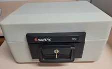 Sentry 1150 Fireproof Waterproof Lock Box Safe Chest w/ Key - Portable - Read