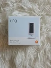 Ring Indoor Cam Compact Plug-In HD Security Camera with two-way talk - White