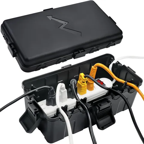 Hrensaw Medium Outdoor Electrical Box(10.6x5.5x4.5inch),IP54 Medium, Black