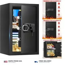 3.4 Cub Large Home Safe Fireproof Waterproof, Digital Security Fireproof Safe...