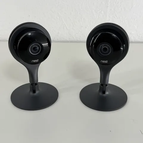 Google Nest Cam Indoor Security Camera A0005 1st Gen W/Stand - No Cord Lot Of 2