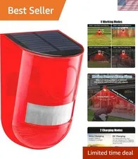 Customizable Solar Sound & Light Alarm with Dual Charging for Home Security