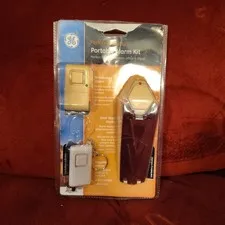 Vtg GE-branded Portable Alarm Kit, 3 Pieces 45216 - 120DB Door & Window Sensors