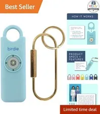 Personal Safety Alarm 130 dB Loud Siren Aqua Color Key Chain for Women