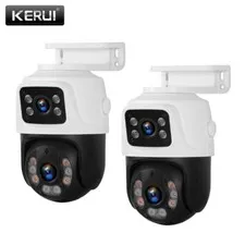 2PC POE Dual Lens 6MP HD Security Camera 2-Way Talk Motion Detection CCTV Camera