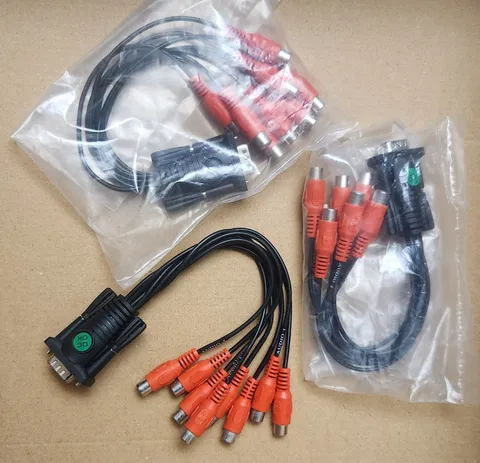 3x Original GeoVision Audio Cables for 40-AEX16-100 and GV-1480,1240,1120 cards