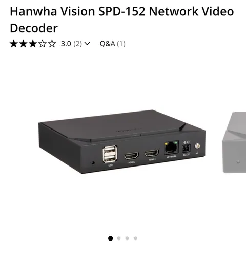 Hanwha Vision SPD-152 Network Video Decoder