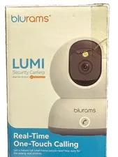 (4) blurams LUMI 2K Pan-Tilt Zoom Indoor Wi-Fi IP Security Camera, Whit