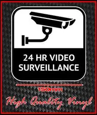 CCTV WARNING SIGN STICKER 24 HOUR VIDEO SURVEILLANCE BRAND NEW STYLE 4