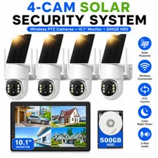 CAMCAMP Solar Security Camera System Wireless 2K Wifi Home Outdoor IP Camera HDD