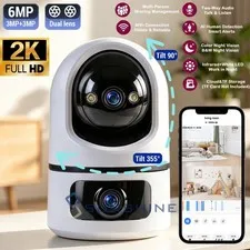 Camara De Seguridad WIFI 360° Para Casa doble lente cámara de red PTZ inteligent