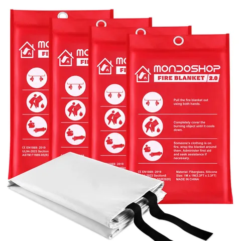 Silicone Fire Blanket for Home 4 Pack, 40"x40"