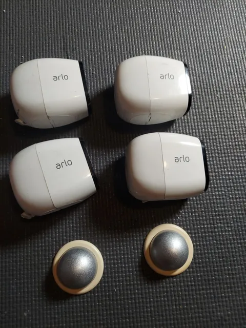 Lot Of 4 Netgear Arlo VMC4030 Wireless Security Camera... No batteries