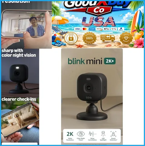 Indoor Security Camera 2K Plug In 3 Cameras Night Vision Motion Detection Two