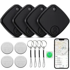 Air Tracker Tag-4 Pack, Bluetooth Tracker Work with Apple Find My (... Fast Ship
