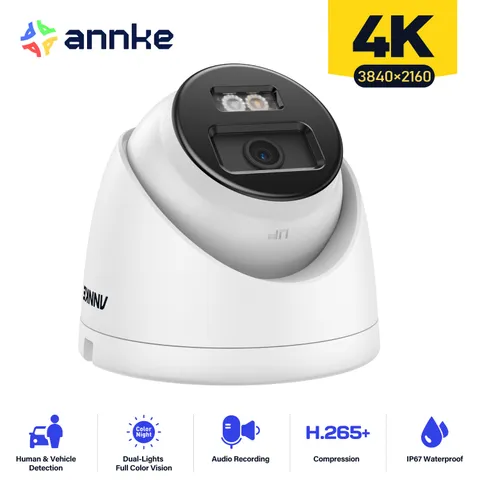ANNKE 4K POE Security IP Camera Audio C800 Color Night Human Vehicle Detection