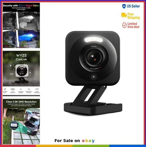 2K Home Security Camera Wi-Fi Indoor Outdoor Pet Baby Monitor Motion Activated