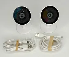 Lot of 2 Aluratek Wi-Fi Smart 1080P Indoor IP Camera - SC-RIPC-8C
